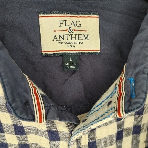 Flag and Anthem flannel button down top - Picture 5 of 7
